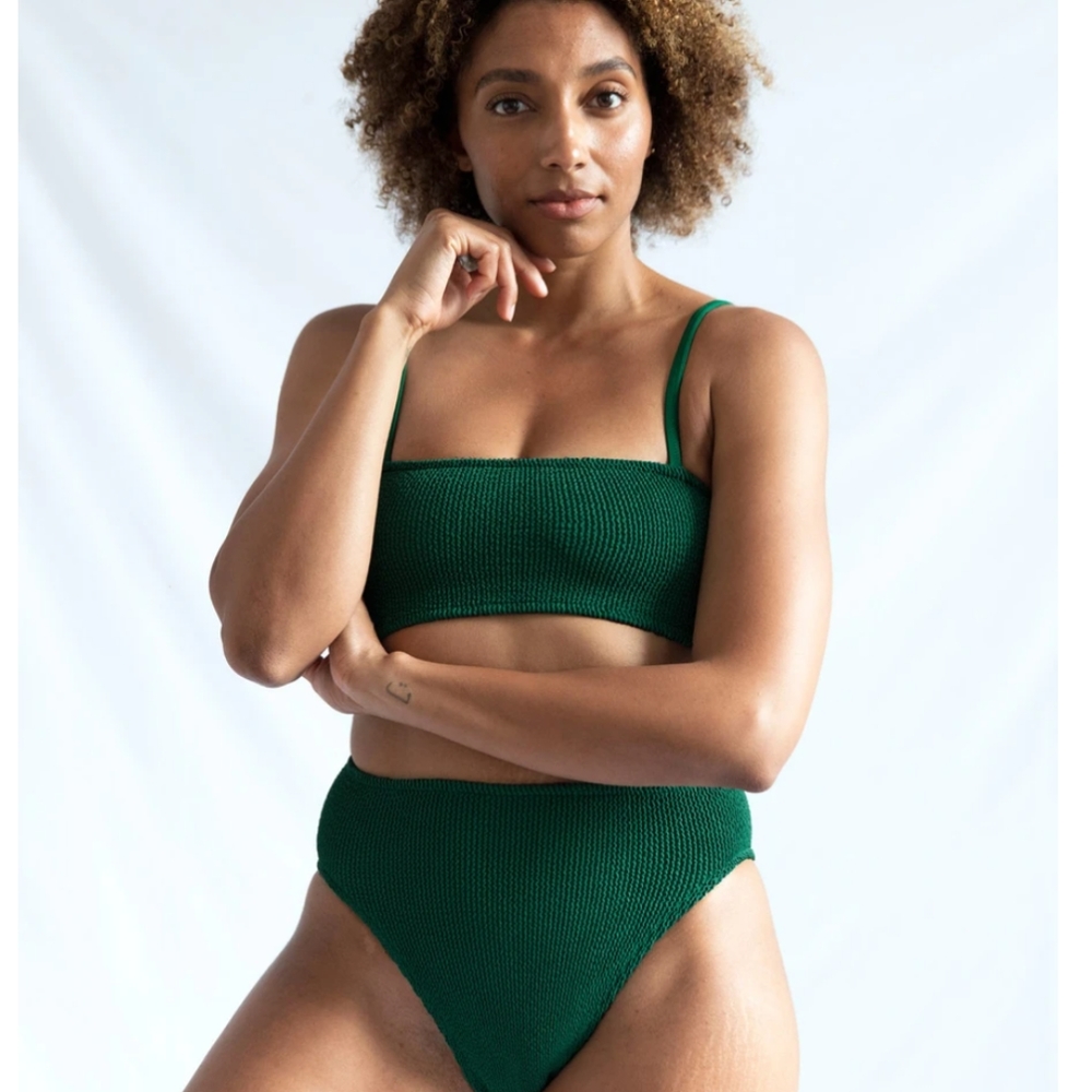YouSwim Forest Green Poise High Waisted Swimsuit